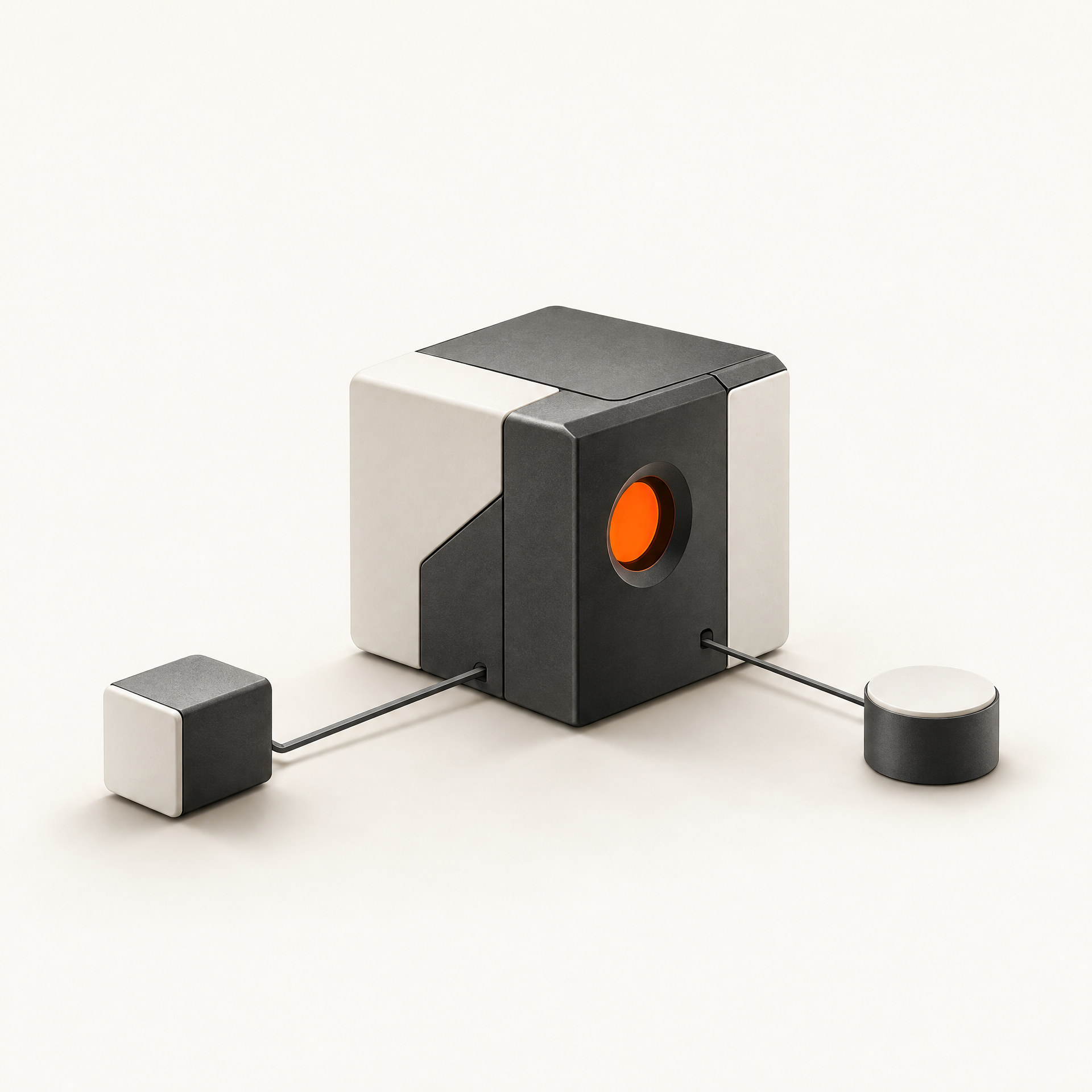 Minimalist geek-style abstract compute core for AiDaX